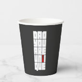 Woorden Pap Je bent uniek Papieren Bekers (Voorkant)