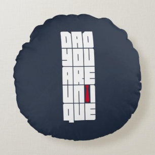 Woorden Pap Je bent uniek Rond Kussen