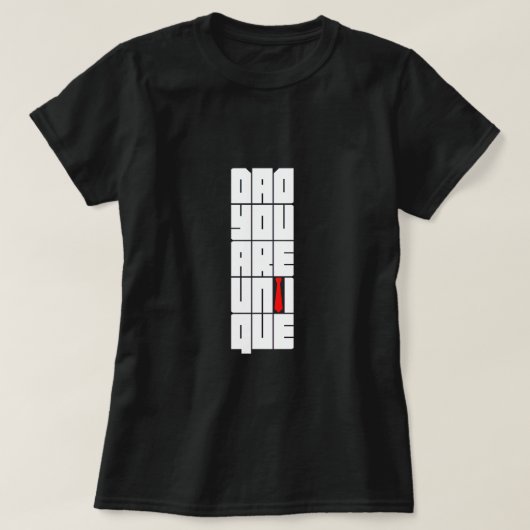 Woorden Pap Je bent uniek T-shirt (Design voorkant)