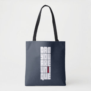 Woorden Pap Je bent uniek Tote Bag