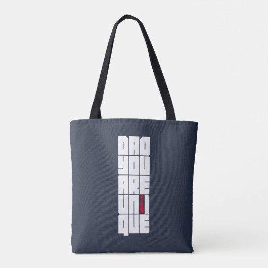 Woorden Pap Je bent uniek Tote Bag (Achterkant)