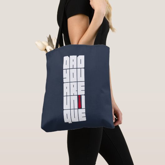 Woorden Pap Je bent uniek Tote Bag (Dichtbij)
