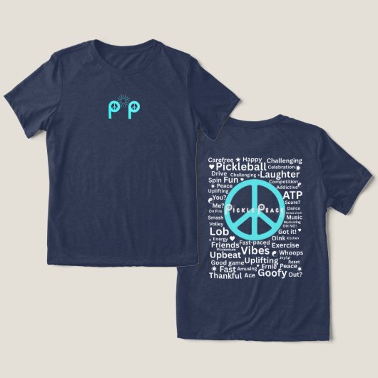 Woorden Pickle Vrede Tri-Blend Shirt (Ontwerp Voorkant & Achterkant)