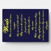 Woorden ...Plaque Fotoplaat (voorkant)