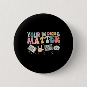 Woorden Probleem Spraaktherapie Taalpatholoog Ronde Button 5,7 Cm