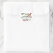 Woorden Schrijven Ronde Sticker (Tas)