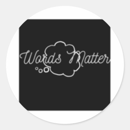 Woorden Shirt Ronde Sticker (Voorkant)