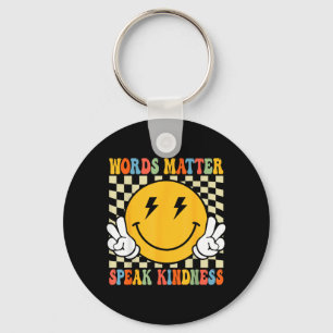 Woorden Spreken Vriendelijkheid Retro Inspirerend Sleutelhanger