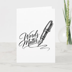 Woorden Tellen – Elegante Vulpen Kaart