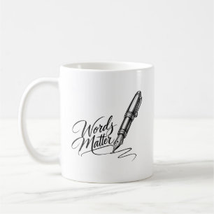 Woorden Tellen – Elegante Vulpen Koffiemok