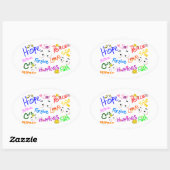Woorden uit het hart_ ovale sticker (Vel)