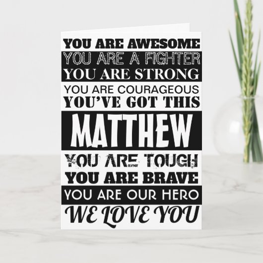 Woorden Van Aanmoediging Beterschap Gauw Zwart Ges Kaart (Voorkant)