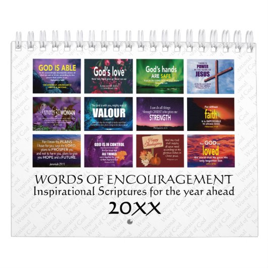 WOORDEN VAN AANMOEDIGING Bijbelverzen Aangepast ja Kalender (Hoes)