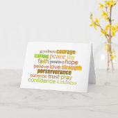 Woorden van aanmoediging kaart (Gele Bloem)