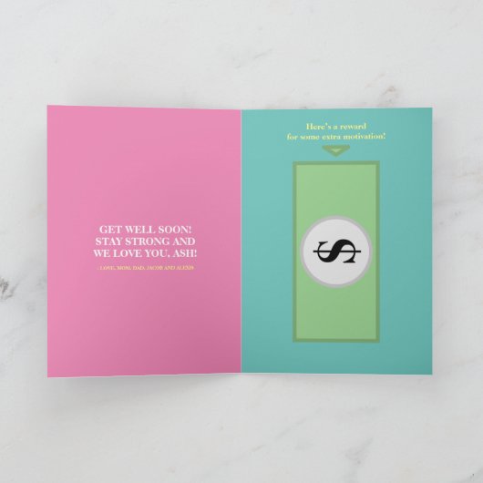 Woorden van aanmoediging krijgen snel Blauwgroen m Kaart (Binnen)