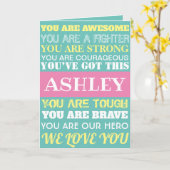 Woorden van aanmoediging krijgen snel Blauwgroen m Kaart (Gele Bloem)