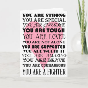 Woorden van aanmoediging worden goed of kankerkaar kaart