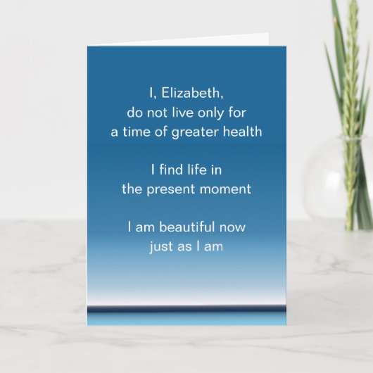 Woorden van aanmoediging worden goed of kankerkaar kaart (Voorkant)