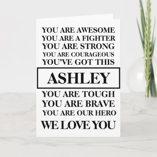 Woorden van aanmoediging worden snel aangepast kaart (Voorkant)