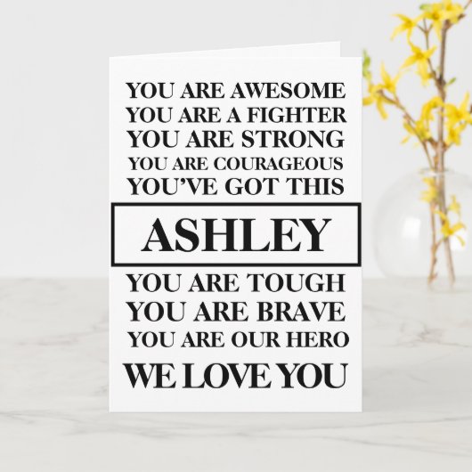 Woorden van aanmoediging worden snel aangepast kaart (Gele Bloem)