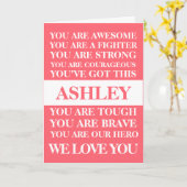 Woorden van aanmoediging worden snel roze kaart (Gele Bloem)