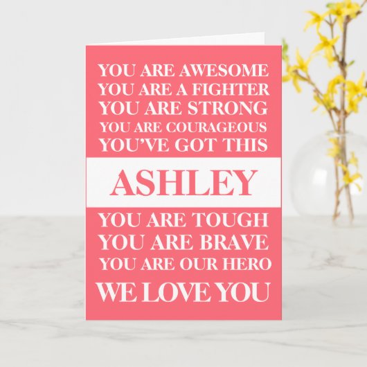 Woorden van aanmoediging worden snel roze kaart (Gele Bloem)