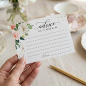 Woorden van Advies Kaart Modern Blush Roze Bloemen