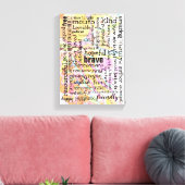 Woorden van bevestiging Collage Canvas Afdruk (Insitu (Woonkamer))