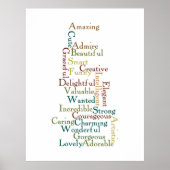 Woorden van bevestiging poster (Voorkant)