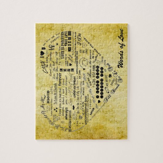 Woorden van de Aangepaste Fotopuzzel van de Liefde Legpuzzel (Verticaal)