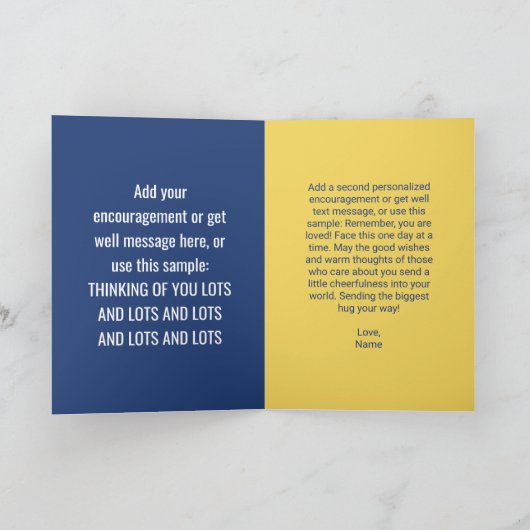 Woorden van de aanmoedigingskaart feestdagen kaart (Binnen)