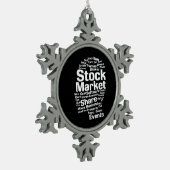 Woorden van de beleggers tin sneeuwvlok ornament (Links)