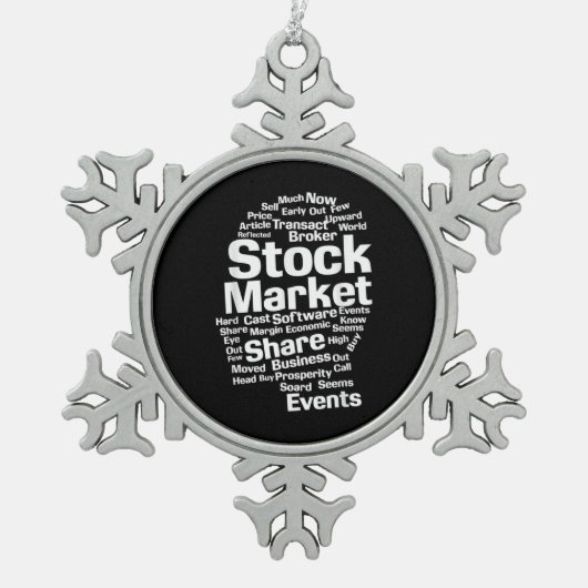 Woorden van de beleggers tin sneeuwvlok ornament (Voorkant)