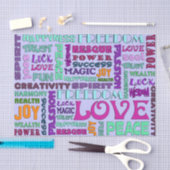 Woorden van de Gedistilleerde manier + uw achtergr Tissuepapier (Craft)