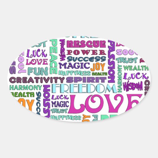 Woorden van de geest ovale sticker (Voorkant)