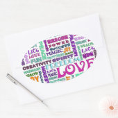 Woorden van de geest ovale sticker (Envelop)