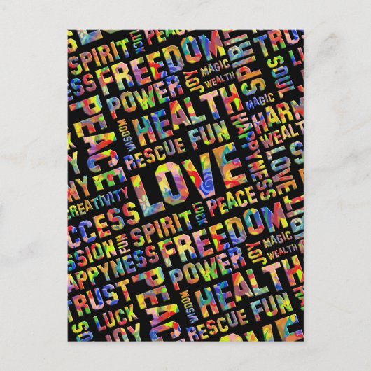 woorden van de geest / positieve denking 1 briefkaart (Voorkant)