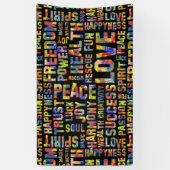 woorden van de geest / positieve denking 1 spandoek (Verticaal)