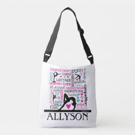 Woorden van de Gymnastiekterminologie met monogram Crossbody Tas