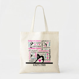 Woorden van de Gymnastiekterminologie met monogram Tote Bag