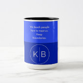 Woorden van de moedige koffie-Mok Tweekleurige Koffiemok (Center)