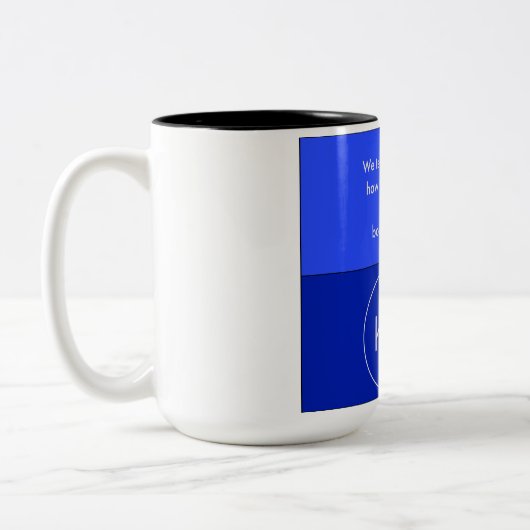 Woorden van de moedige koffie-Mok Tweekleurige Koffiemok (Links)