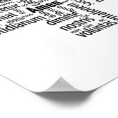 Woorden van de Pater Noster in het Latijn Poster (Hoek)