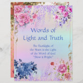 Woorden van de Titel van de Lichte Waarheid Pagina (Voorkant / Achterkant)