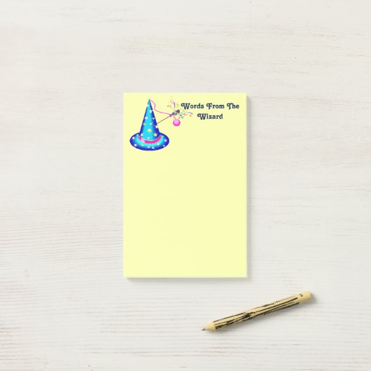 "Woorden van de Tovenaar" Post-it® notes (Op bureau)