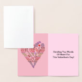 Woorden van de Valentijnsdag van het Hart, Binnen  Folie Kaarten (Display)
