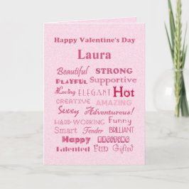 Woorden van de Valentijnsdag van Laura de Happy Feestdagen Kaart