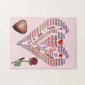 Woorden van Hart Rozen Chocolade Valentijn Legpuzzel (Horizontaal)