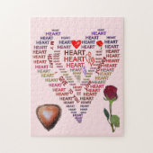 Woorden van Hart Rozen Chocolade Valentijn Legpuzzel (Verticaal)