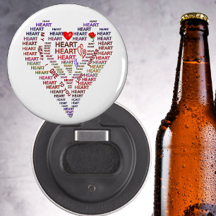 Woorden van Heart Bottle Open Button Flesopener
